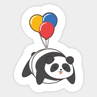 Panda at Birthday with Ballon Sticker